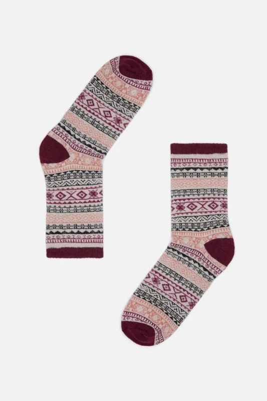 Dark Red Autumn Sock sold by Princess Highway