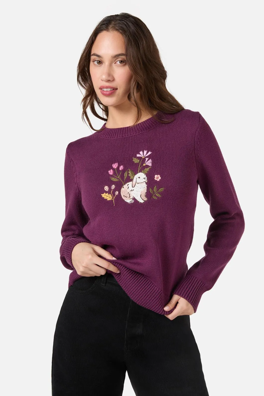 Rabbit Embroidered Jumper sold by Princess Highway