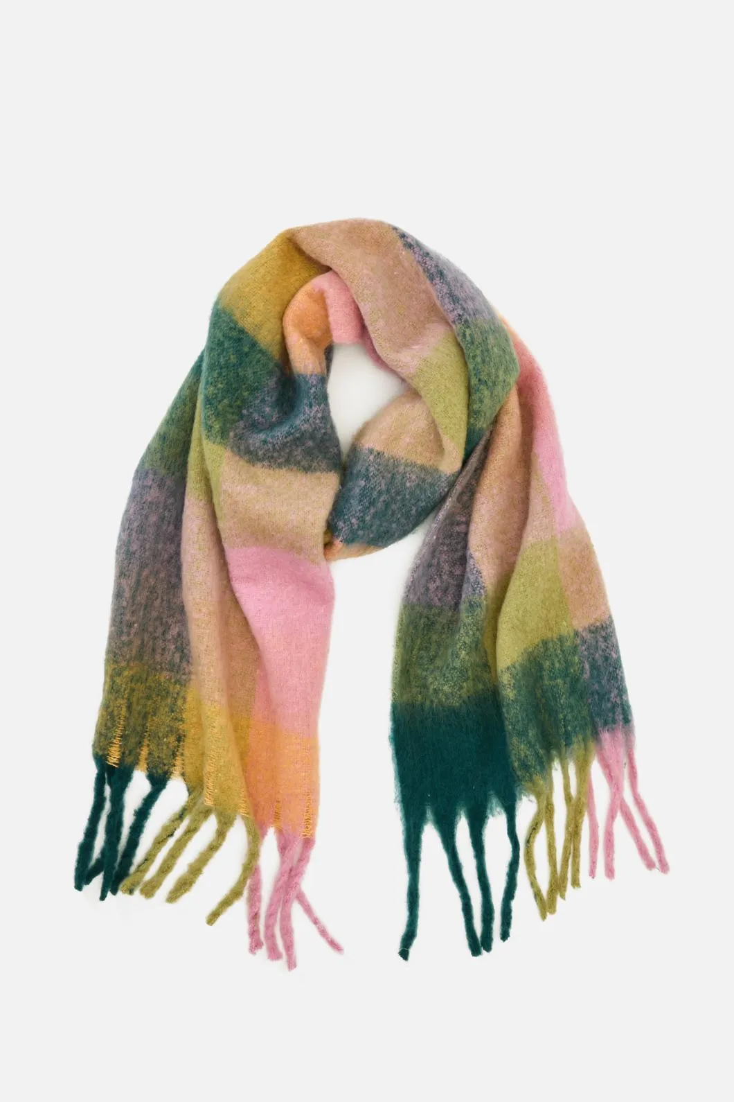 Green Pink Snug Scarf sold by Princess Highway