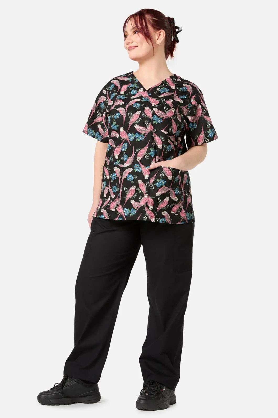 Budgie Love Top & PantScrubSet sold by Princess Highway product image thumbnail 3