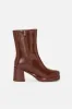 Chocolate Patent Short Boot sold by Princess Highway