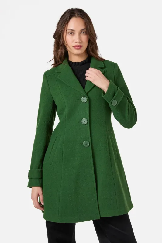 Mabel A-Line Wool Blend Coat sold by Princess Highway