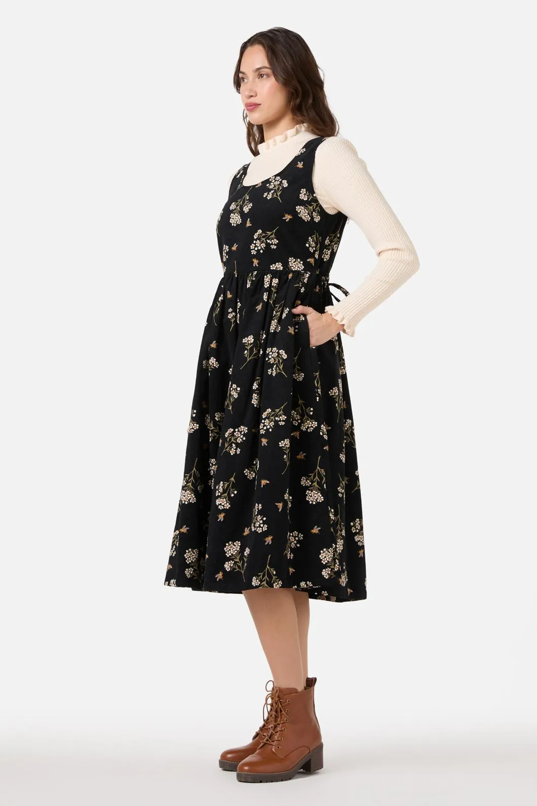 Flora Bee Cord Midi Dress sold by Princess Highway product image thumbnail 3