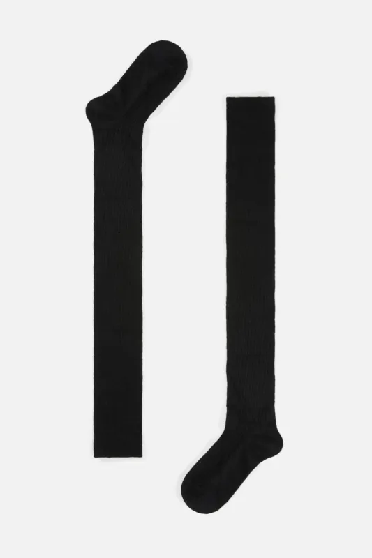 Black Over The Knee Socks sold by Princess Highway