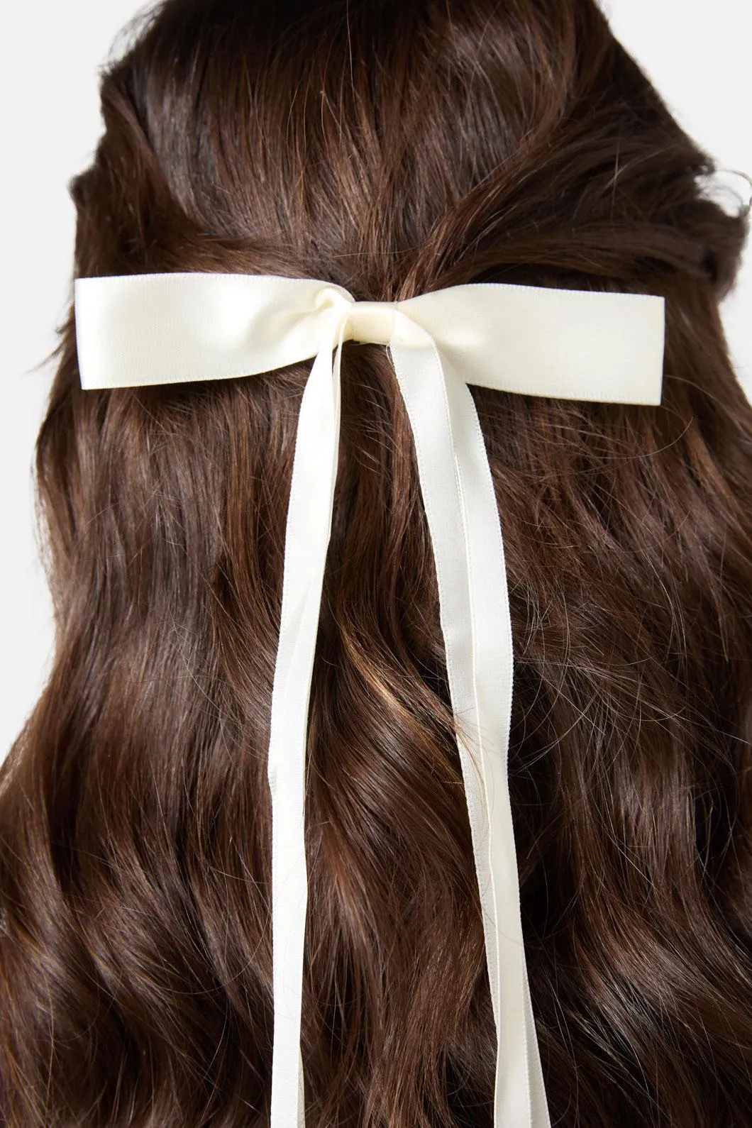 Cream Thin Bow Clip sold by Princess Highway