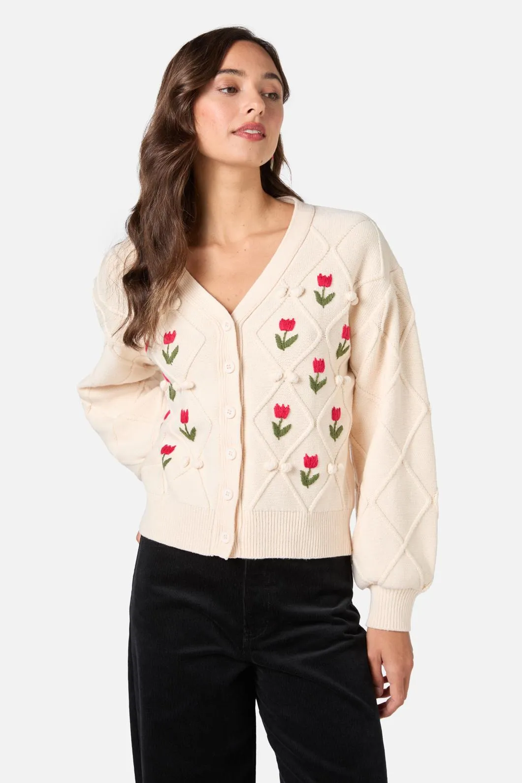 Tulip Embroidered Cardigan sold by Princess Highway
