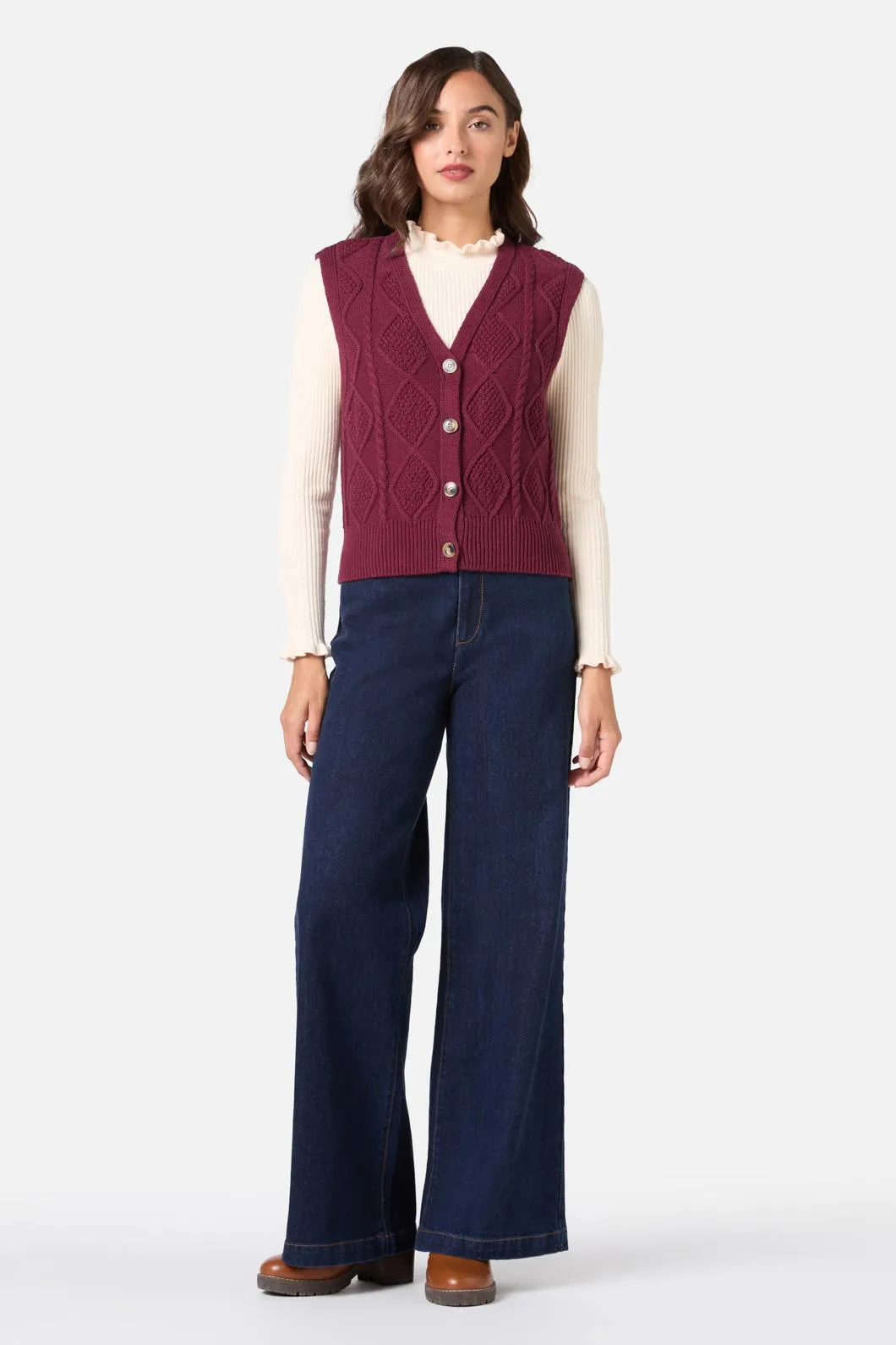 Milena Cable Knit Vest sold by Princess Highway product image thumbnail 2