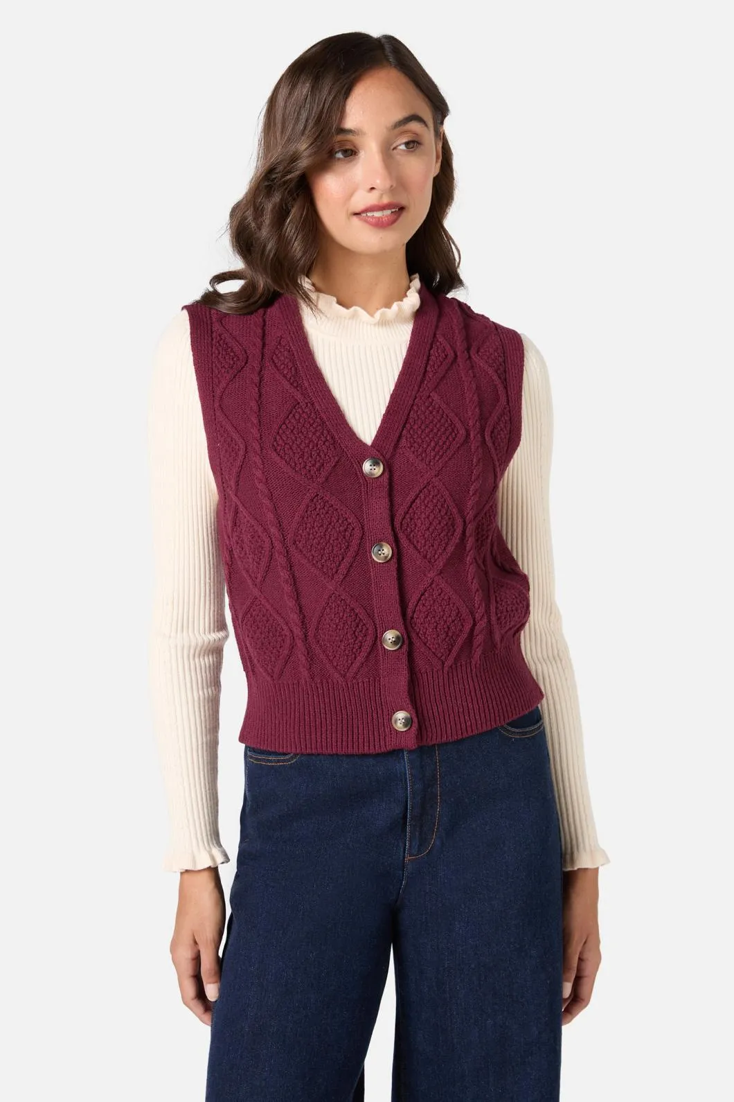 Milena Cable Knit Vest sold by Princess Highway product image thumbnail 3
