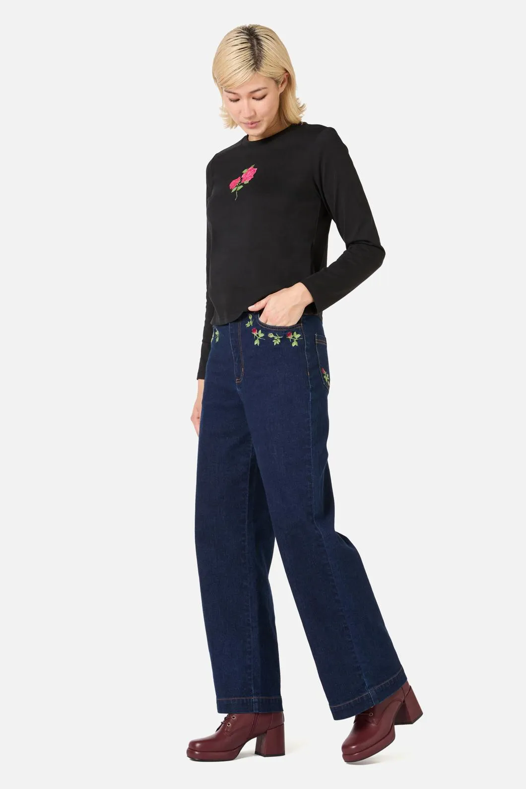 Rose Long Sleeve Printed Tee sold by Princess Highway product image thumbnail 3