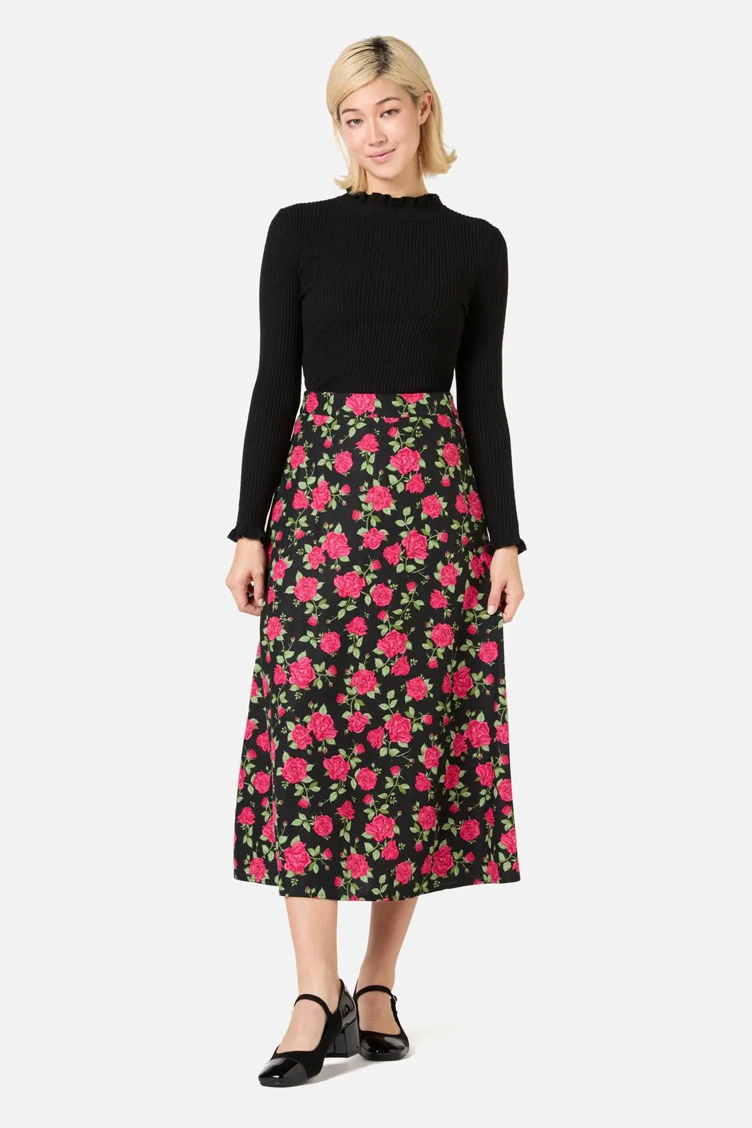 Winter Rose Midi Skirt sold by Princess Highway