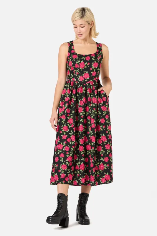 Winter Rose Midi Dress sold by Princess Highway