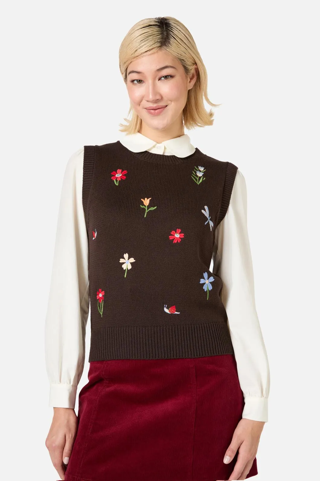 Garden Embroidered Knit Vest sold by Princess Highway