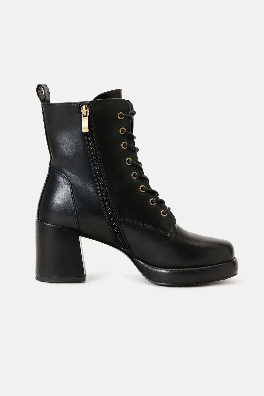 Black Platform Lace Up Boot sold by Princess Highway product image thumbnail 4