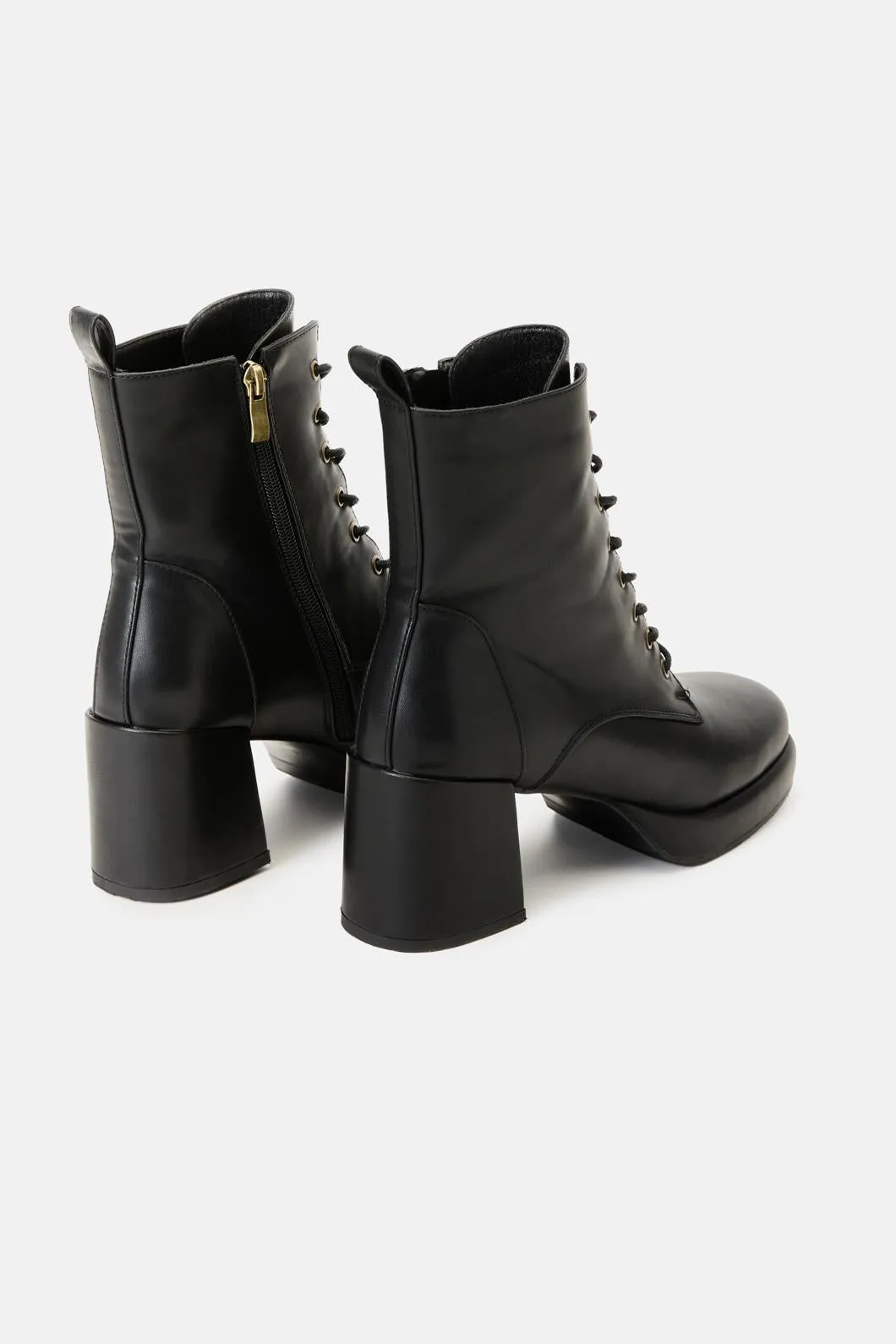 Black Platform Lace Up Boot sold by Princess Highway product image thumbnail 3