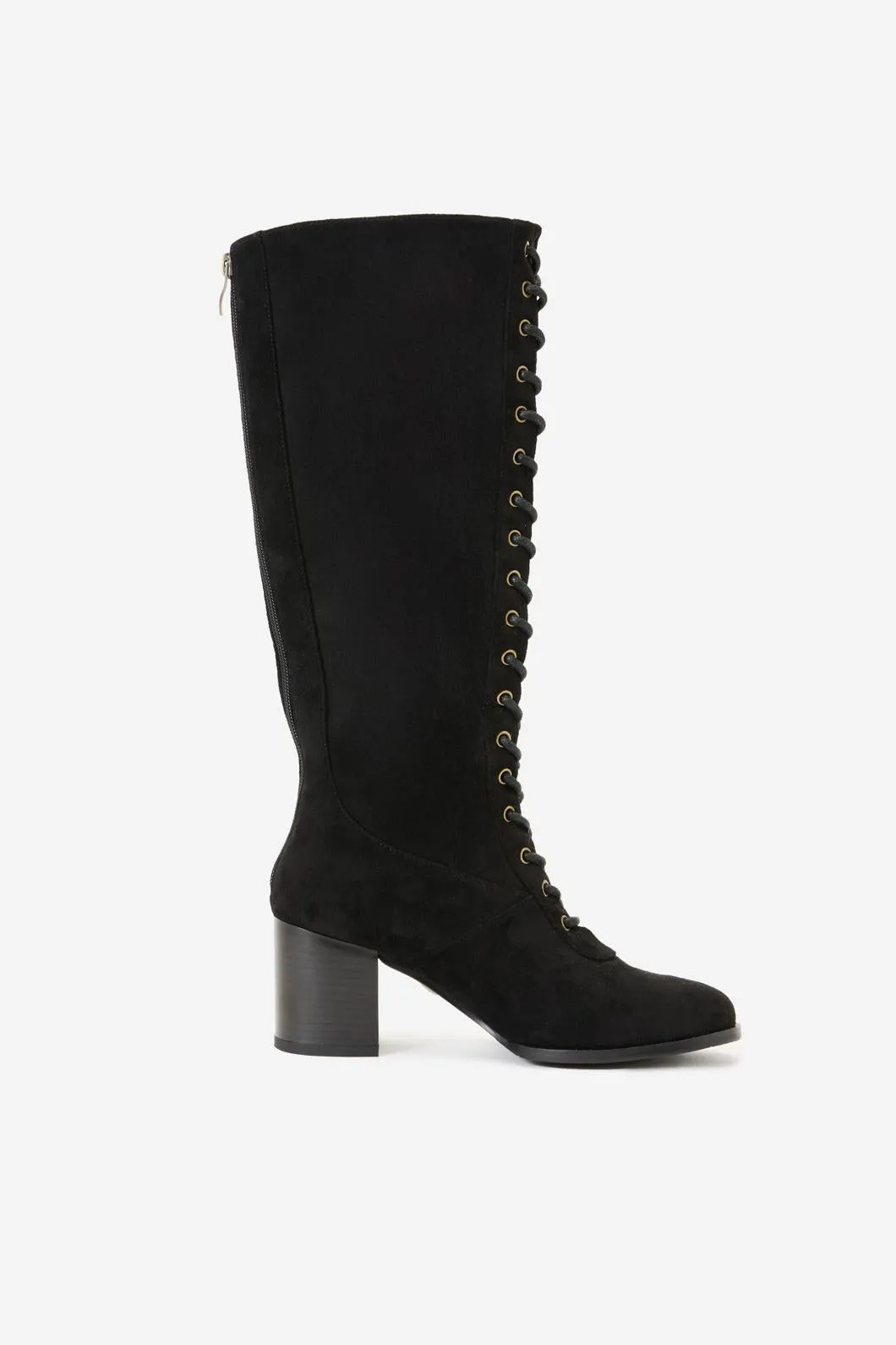 Black Lace Up Knee High Boot sold by Princess Highway product image thumbnail 5