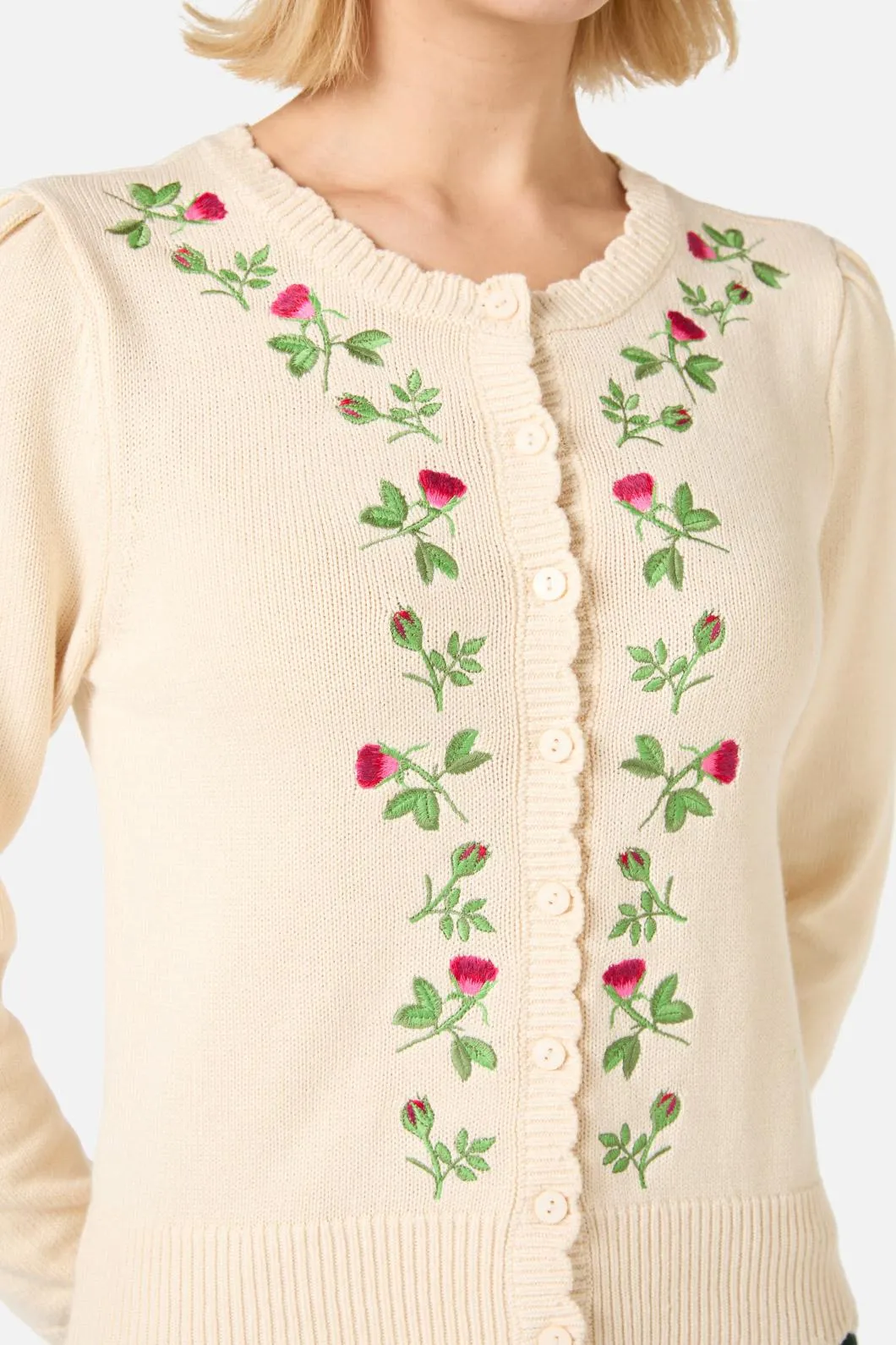 Rose Bud Embroidered Cardigan sold by Princess Highway product image thumbnail 5