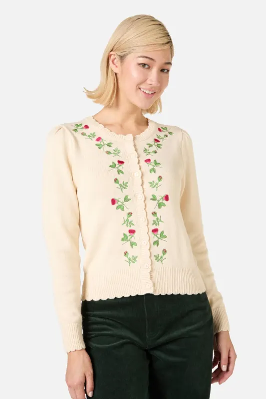 Rose Bud Embroidered Cardigan sold by Princess Highway