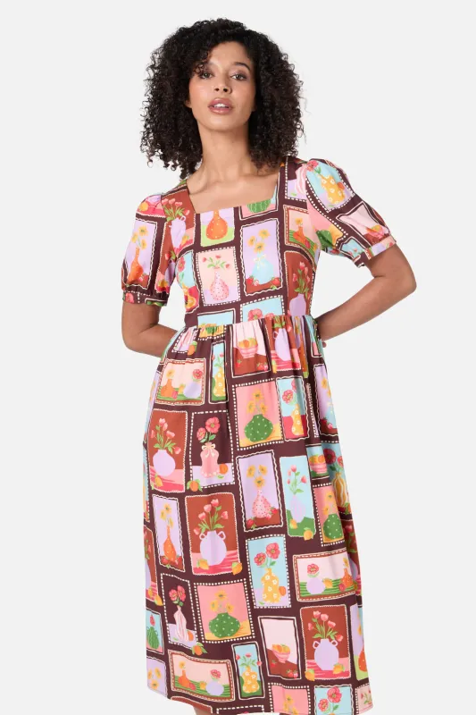 Flower Vases Midi Dress sold by Princess Highway