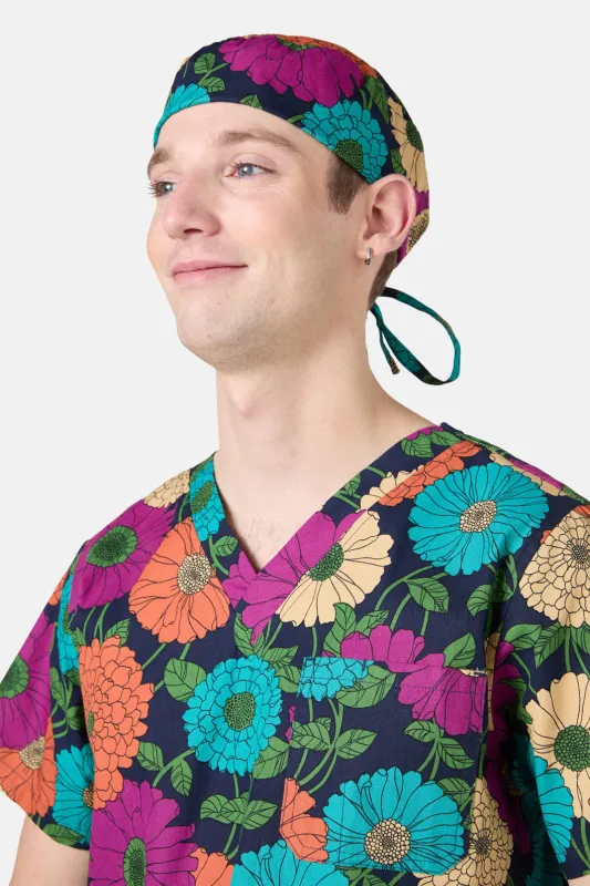 Bonnie Floral Scrub Hat sold by Princess Highway