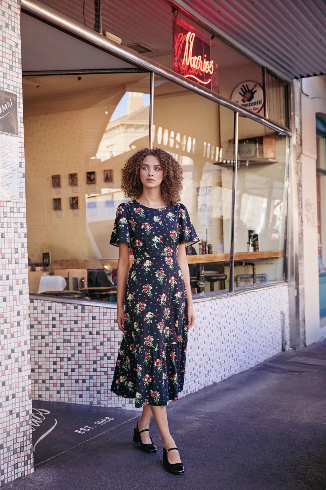 Lucia Floral Bow Dress sold by Princess Highway