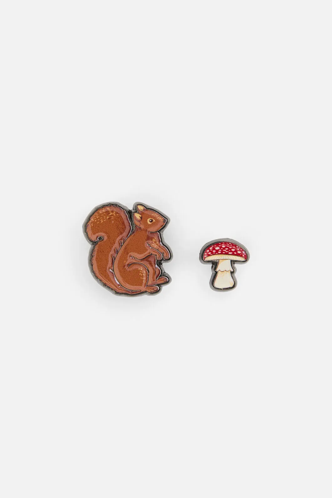 Squirrel Mushroom Pin Set sold by Princess Highway