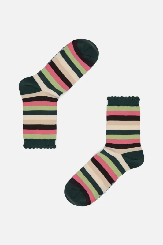 Green Striped Socks sold by Princess Highway