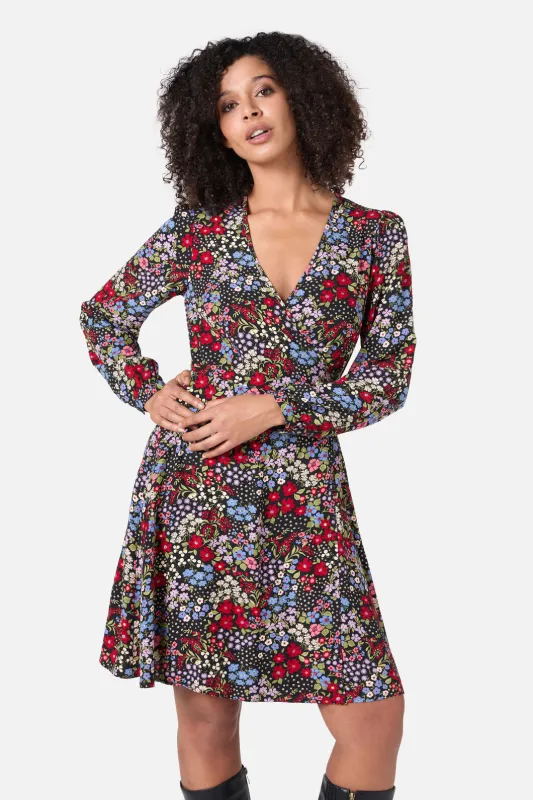Ada 90's Floral Mini Wrap Dress sold by Princess Highway