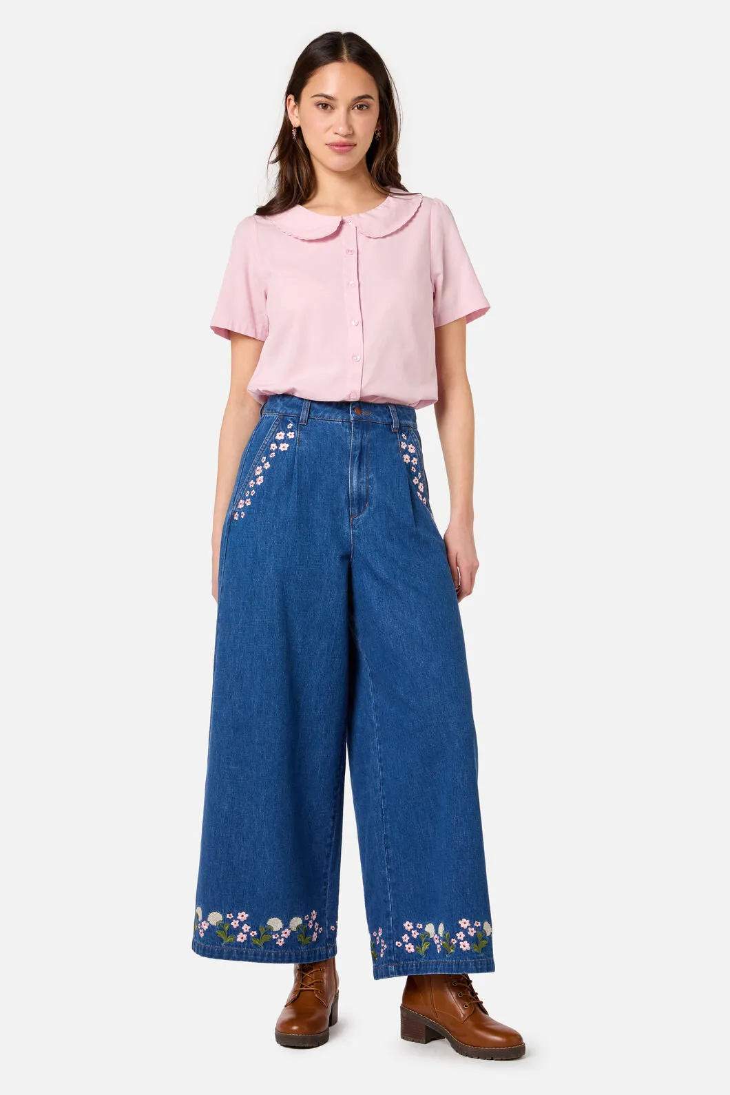 Dandelions Emb Denim Culotte sold by Princess Highway