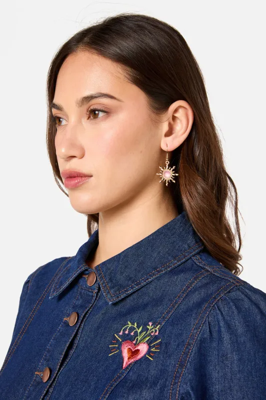 Soft Pink Sun Earrings sold by Princess Highway