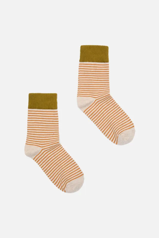 Tan Thin Stripe Sock sold by Princess Highway