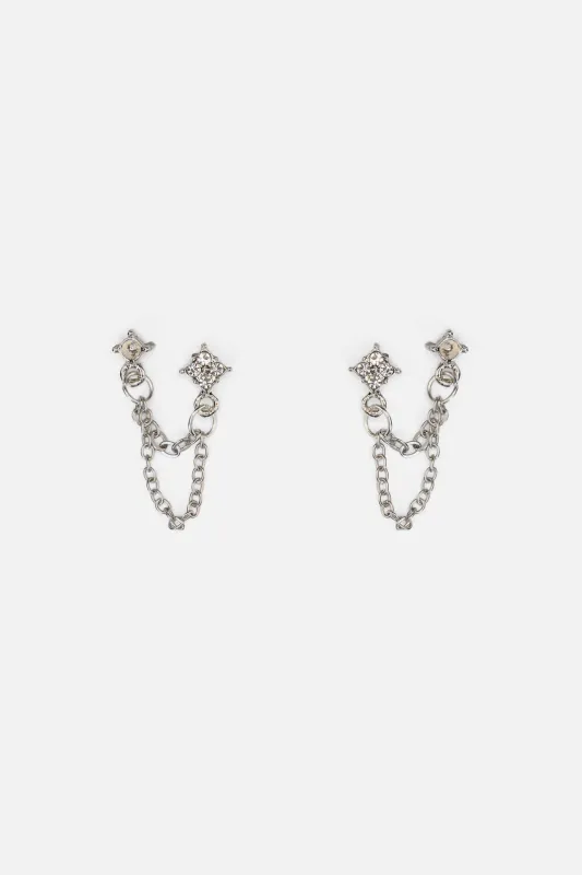 Two Hole Chain Earrings made by Princess Highway