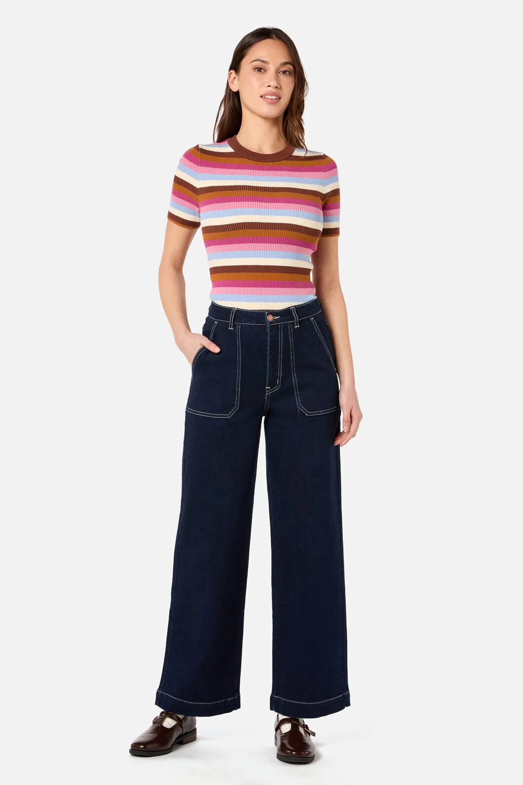 Skye Stripe Rib Knit Top sold by Princess Highway product image thumbnail 2