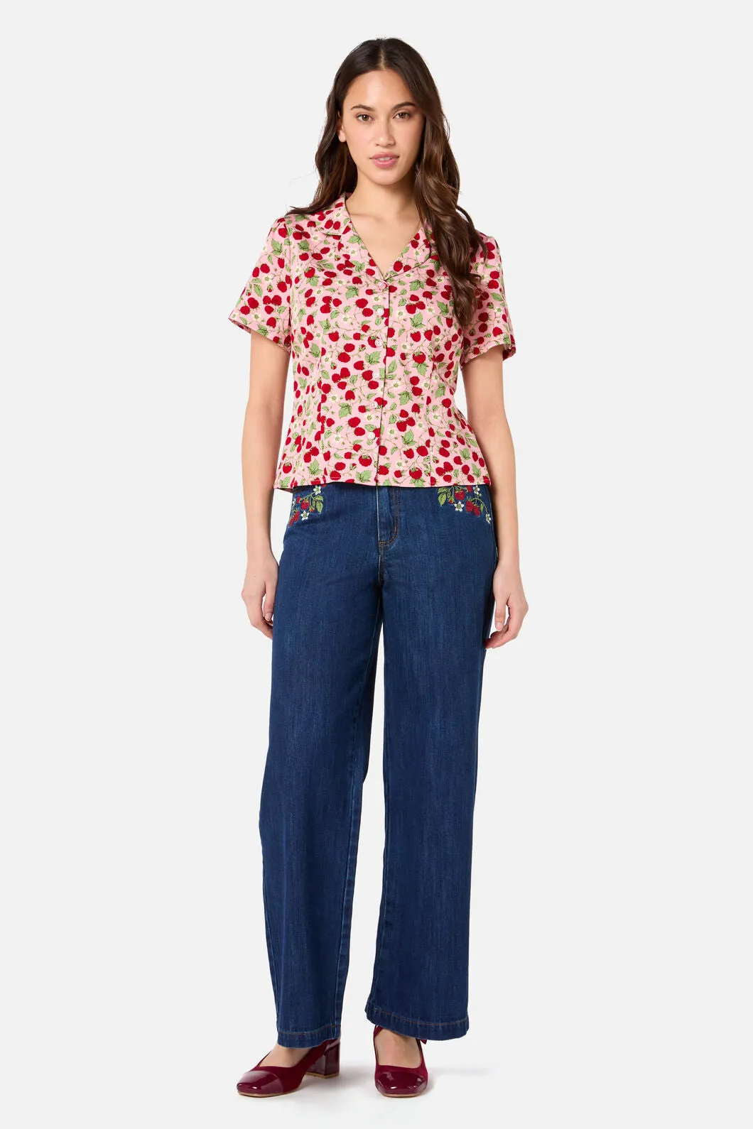 Raspberry Short Sleeve Blouse sold by Princess Highway product image thumbnail 3