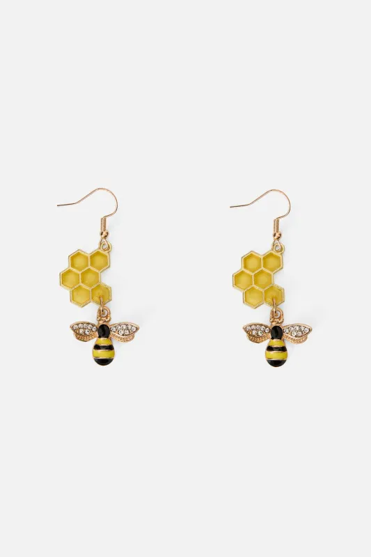 Honeycomb Bee Earrings sold by Princess Highway