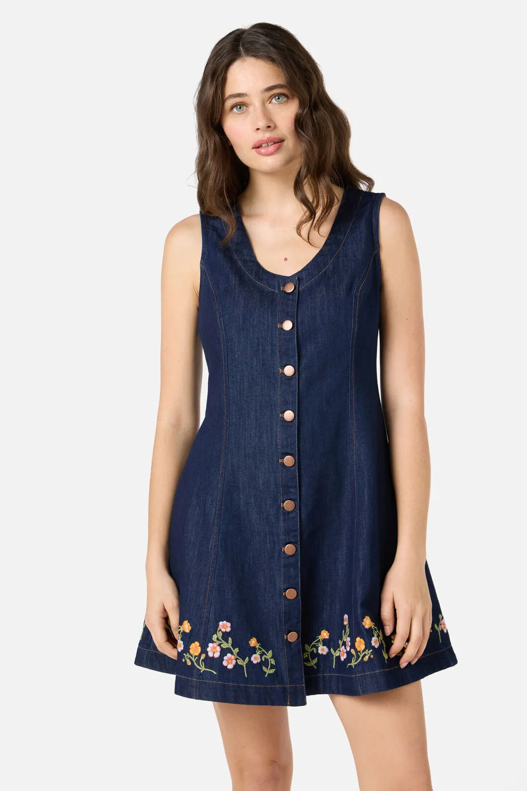 Alyssa Embroidered Denim Dress sold by Princess Highway product image thumbnail 3