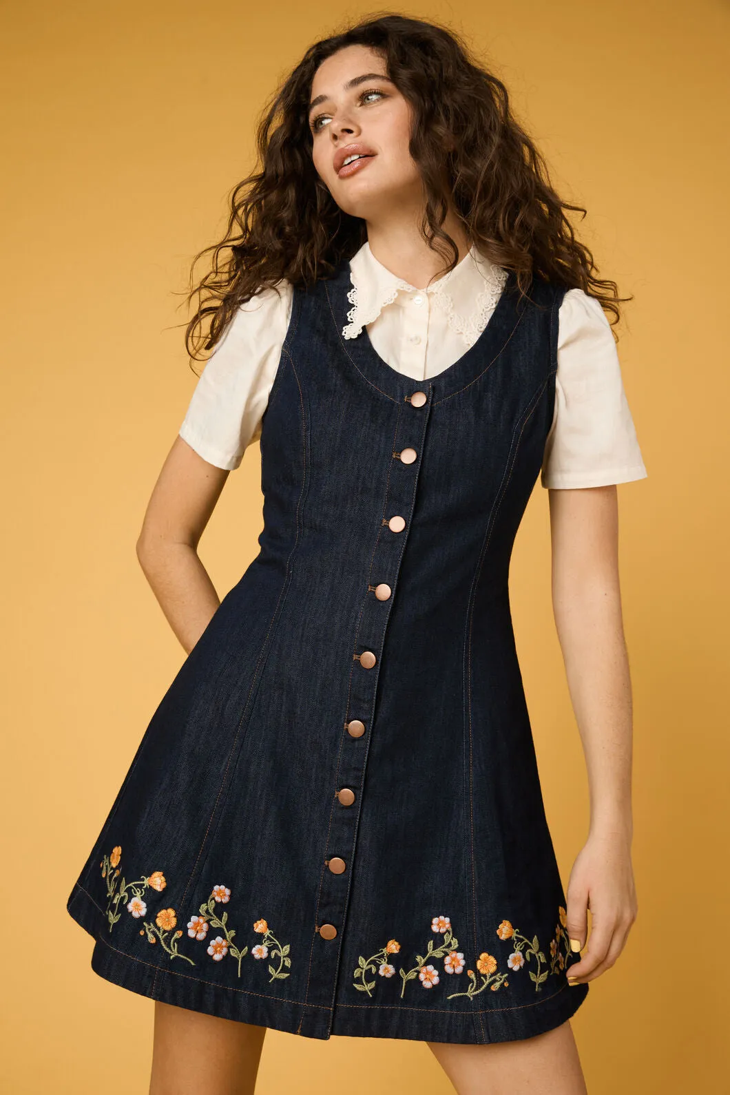 Alyssa Embroidered Denim Dress sold by Princess Highway product image thumbnail 2