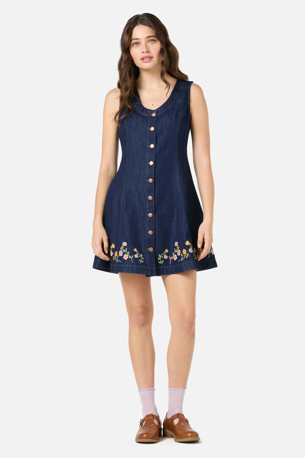 Alyssa Embroidered Denim Dress sold by Princess Highway product image thumbnail 4
