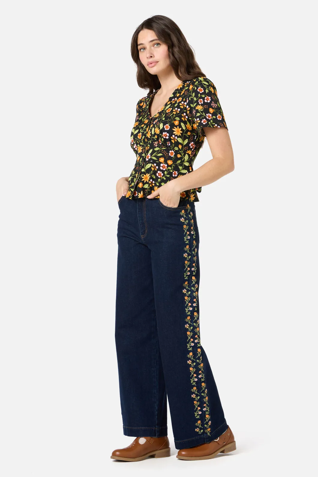 Alyssa Floral Peplum Top sold by Princess Highway product image thumbnail 3