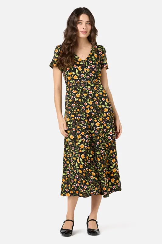 Alyssa Floral Midi Dress sold by Princess Highway