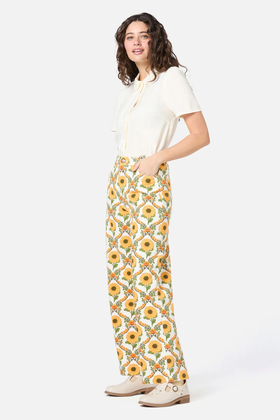 Sunflower Printed Jean sold by Princess Highway product image thumbnail 3