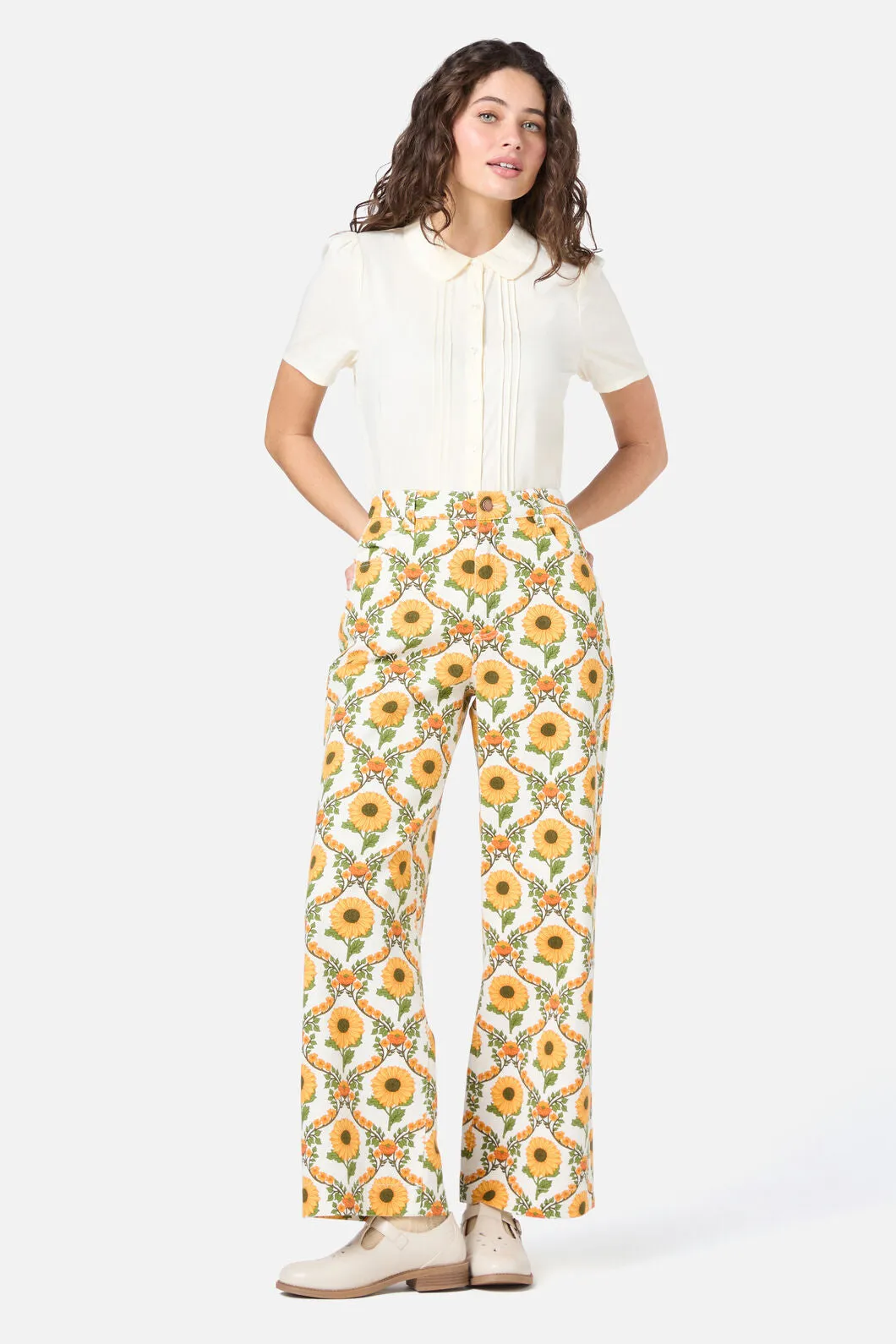 Sunflower Printed Jean sold by Princess Highway