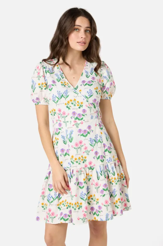 Cottage Garden Mini Wrap Dress sold by Princess Highway