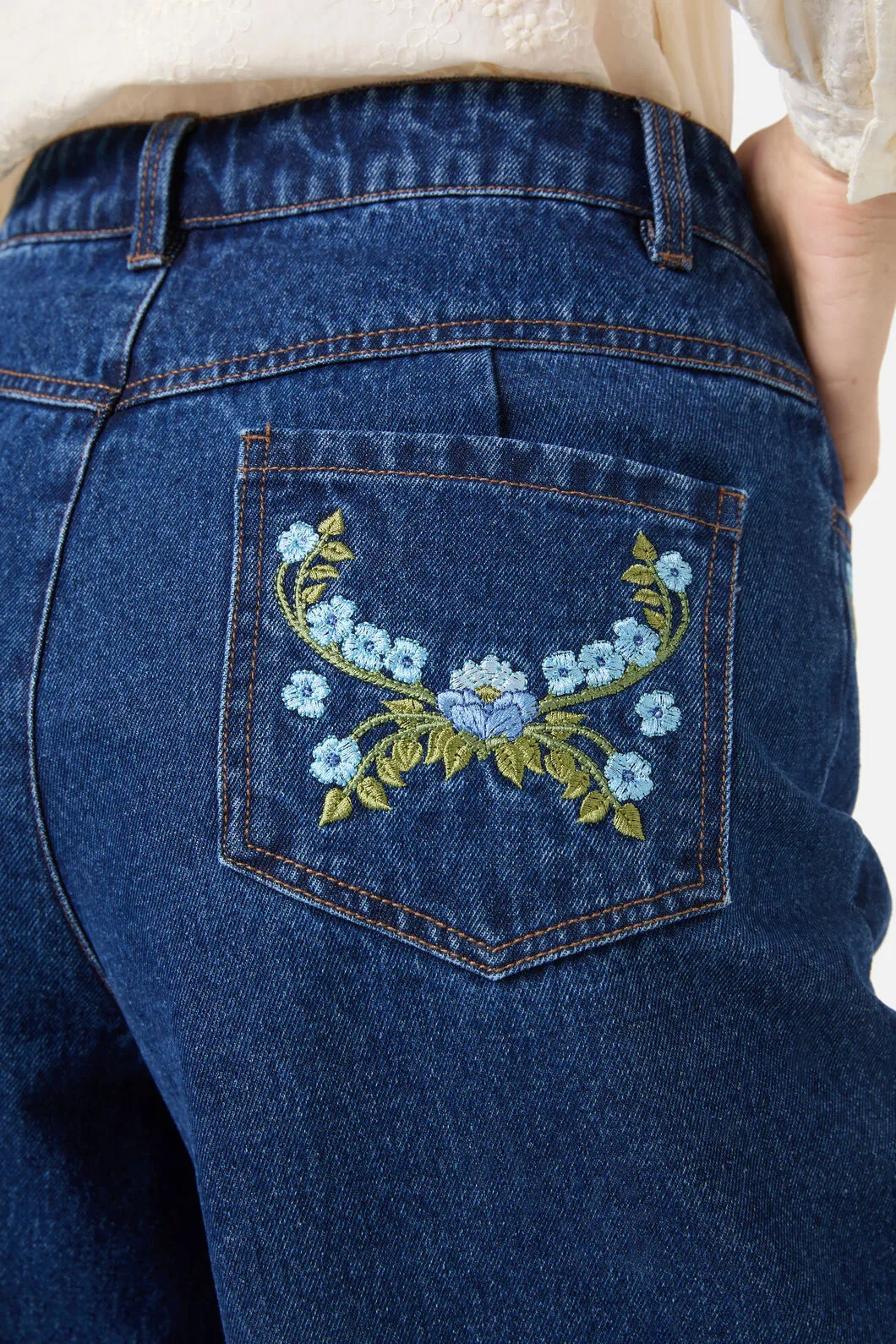 Blue Blooms Embroidered Jean sold by Princess Highway product image thumbnail 5