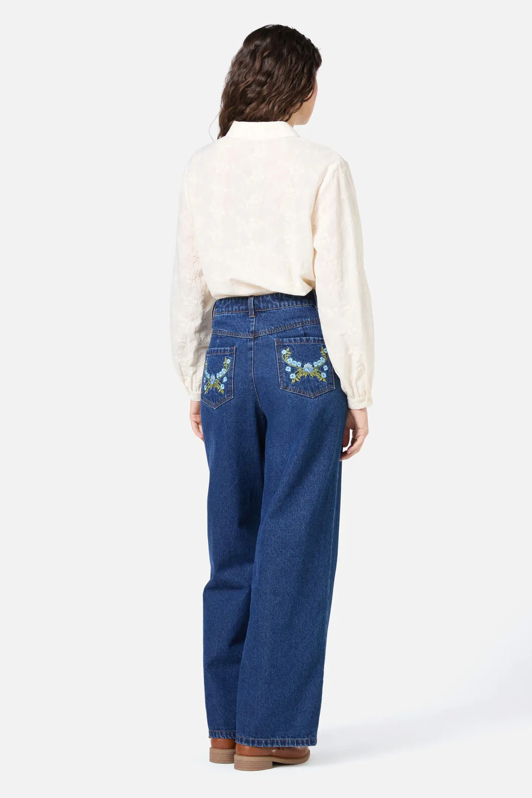 Blue Blooms Embroidered Jean sold by Princess Highway product image thumbnail 4