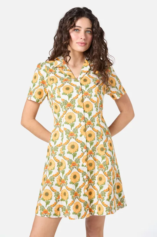 Sunflower Mini Shirt Dress sold by Princess Highway