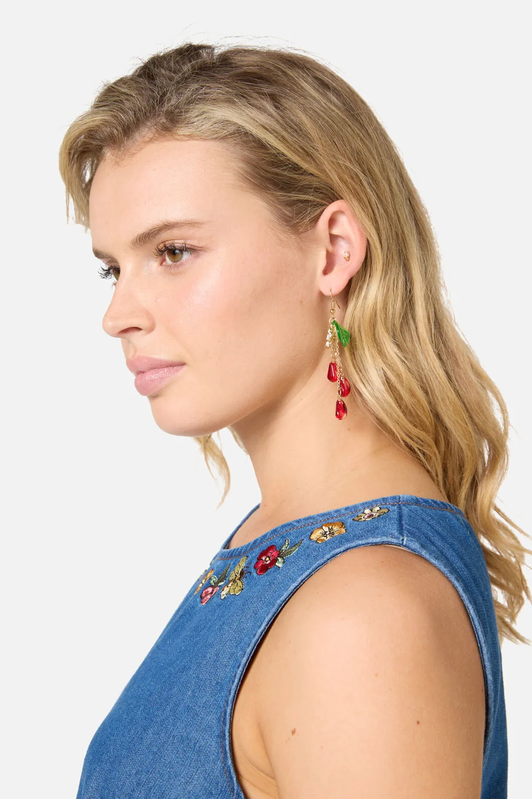 Pomegranate Seed & Daisy Earrings sold by Princess Highway
