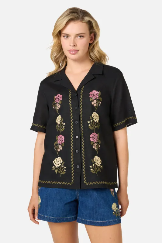 Astrid Rose Embroidered Shirt sold by Princess Highway