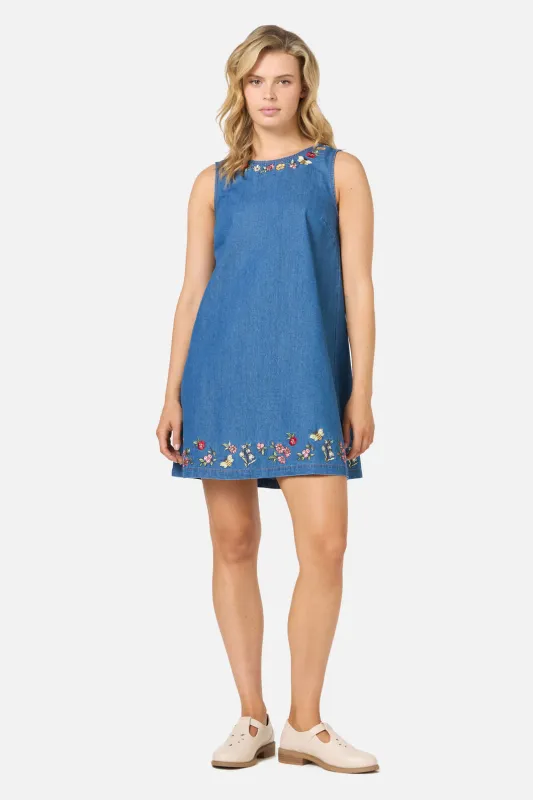 Libby Bee Denim Shift Dress sold by Princess Highway