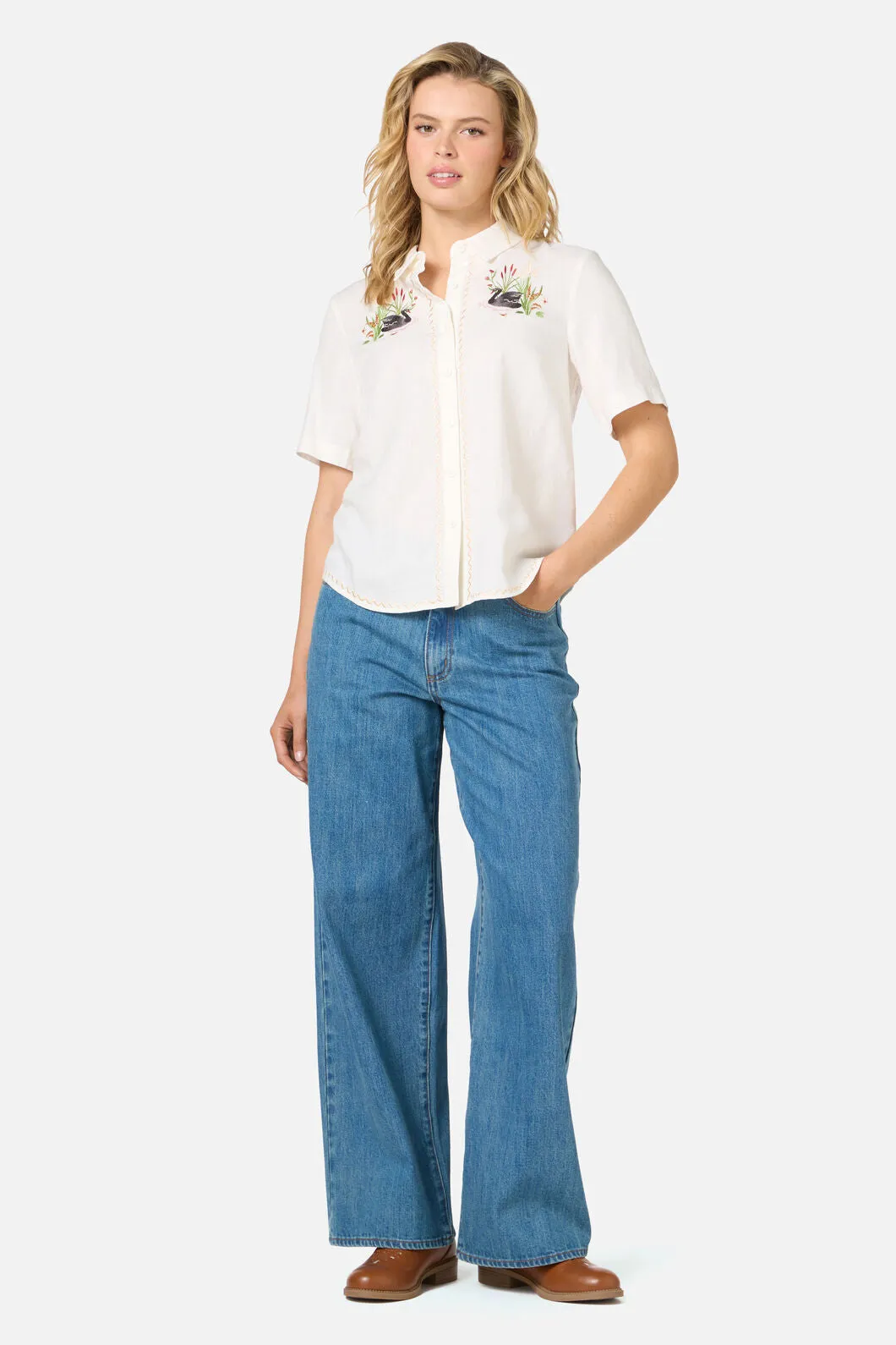 Swan Embroidered Shirt sold by Princess Highway product image thumbnail 2