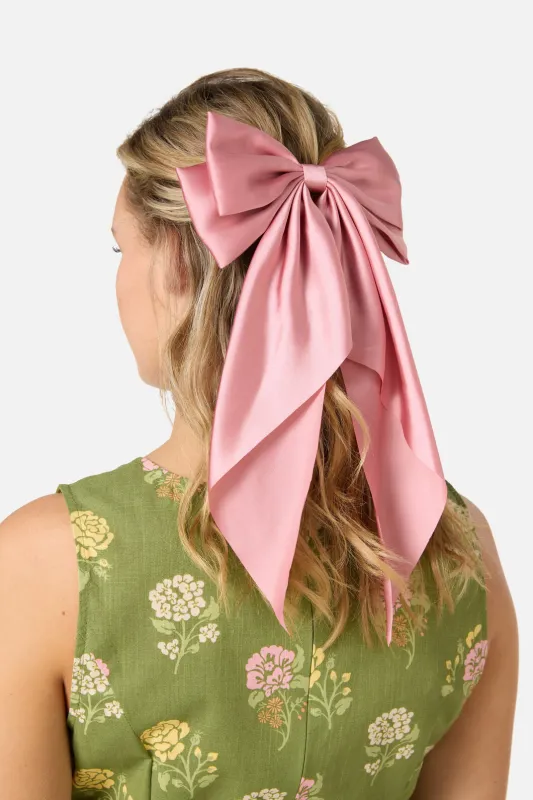 Pink Long Satin Barrette Clip sold by Princess Highway